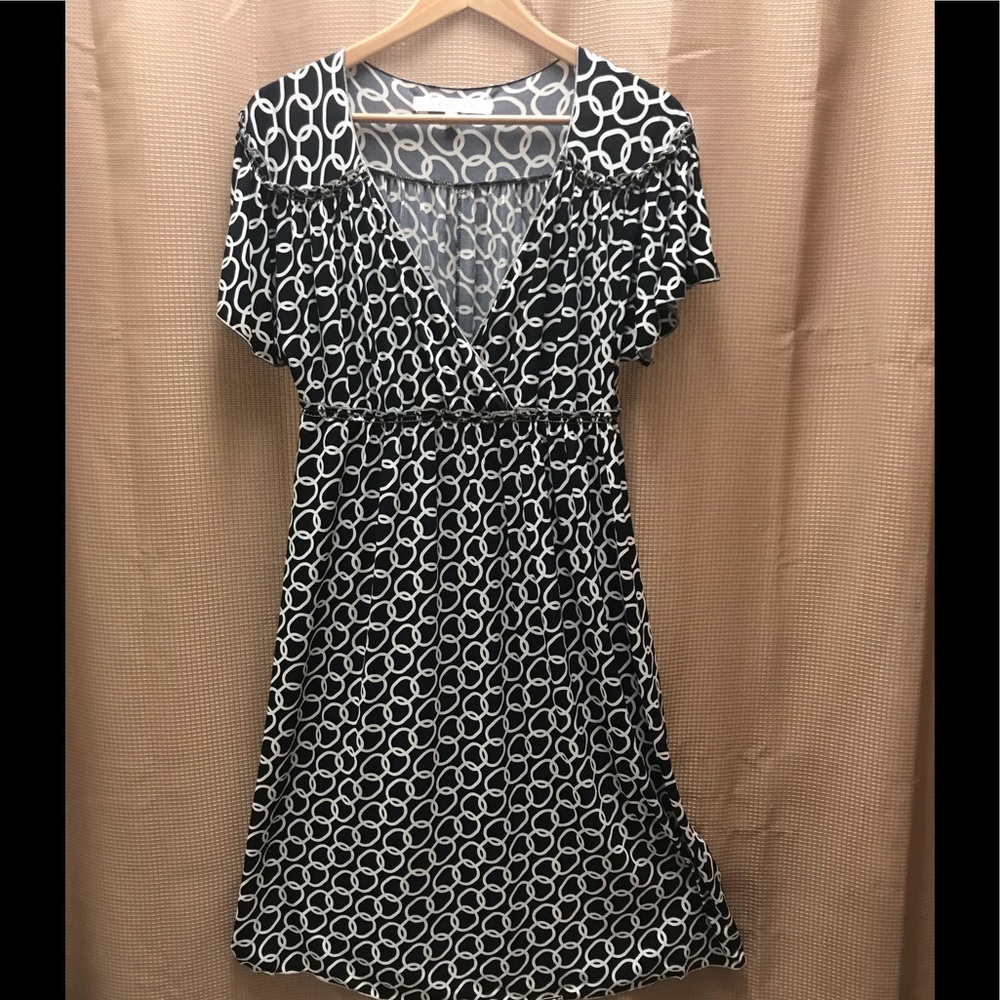 Studio M Wrinkle Free Black & White Dress